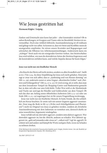 Abhandlungen | Hermann Kügler Wie Jesus gestritten hat [51-61]